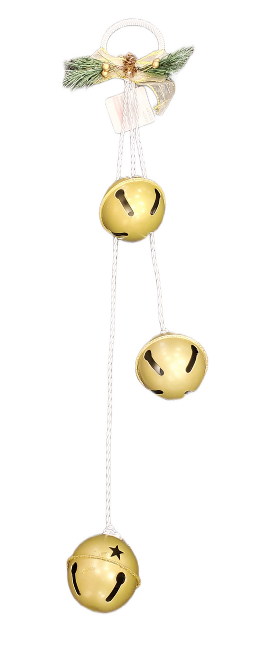 Hanging CHRISTMAS Bells Gold