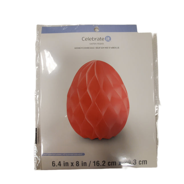 Pink Easter Honeycomb Egg - Home Decor