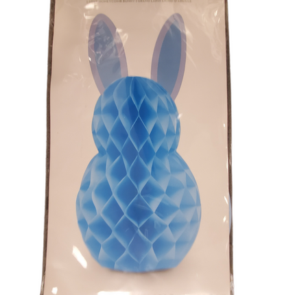 Blue Honeycomb Bunny Easter Home Decor