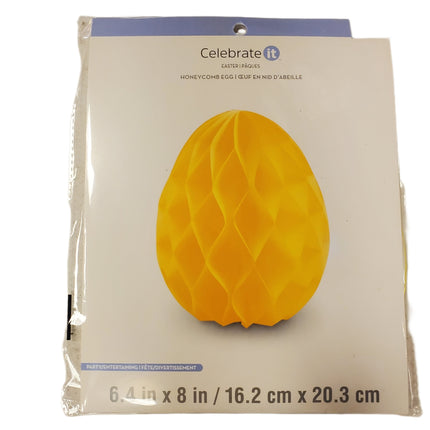 Yellow Honeycomb Egg Easter Decor
