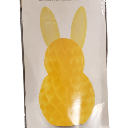 Large Yellow Honeycomb Easter Bunny Decor