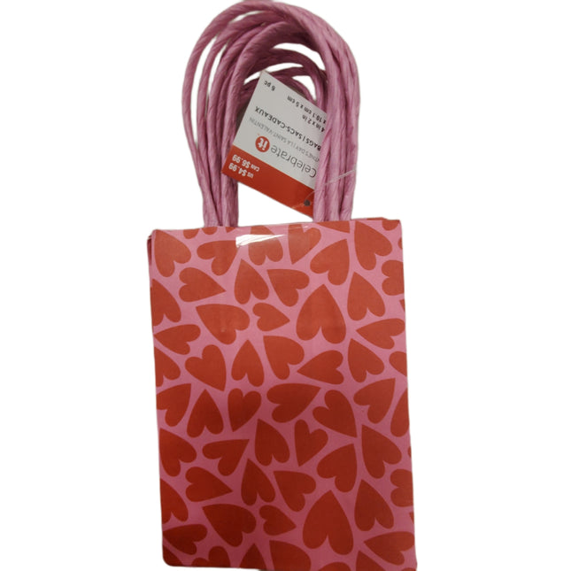 Valentine's Day 6-Pc Gift Bag Set - 5.2x4x2 in.