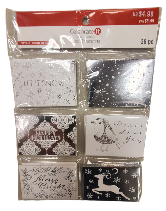36-Pc Assorted Christmas Gift Tags Set