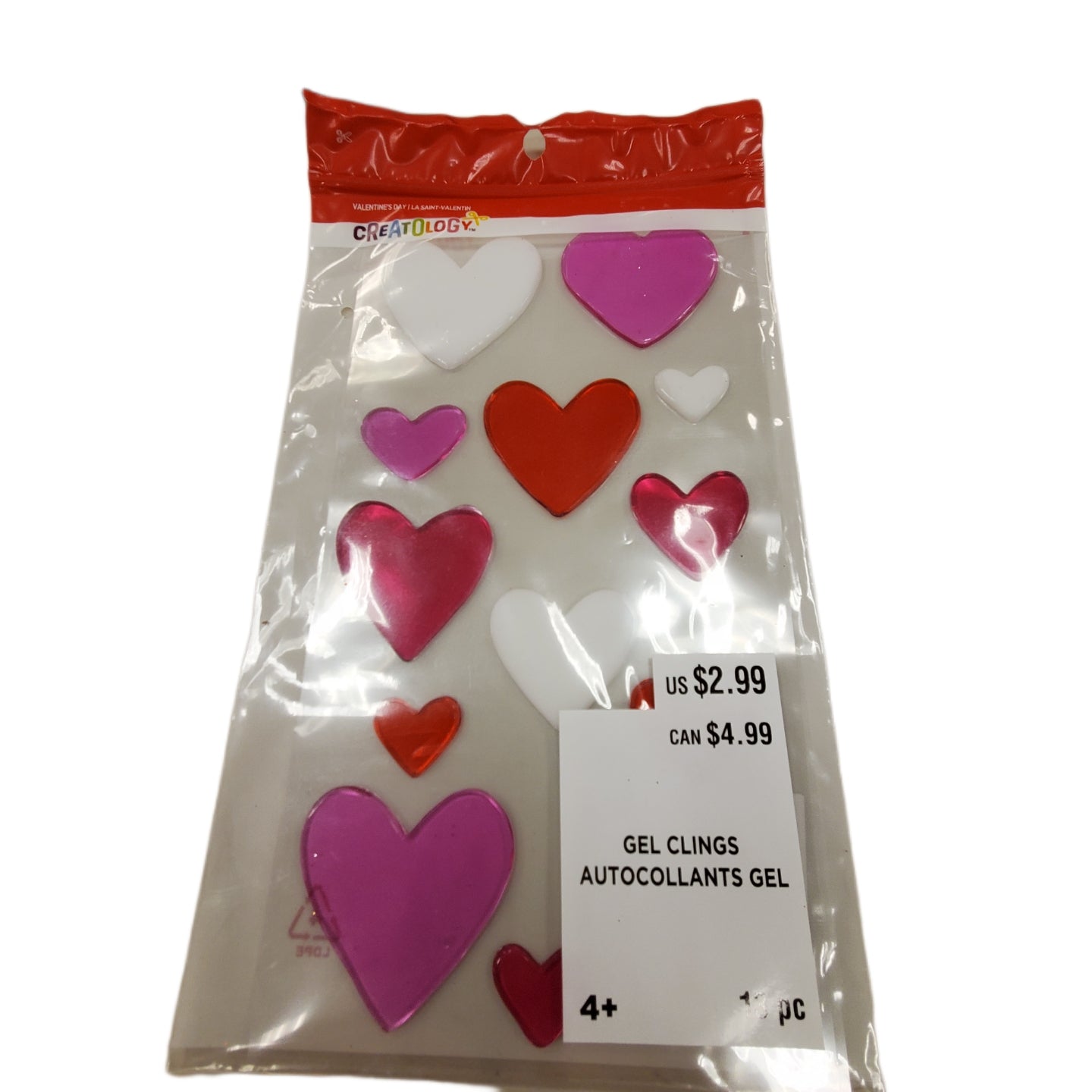 VALENTINE'S DAY WINDOW CLINGS GEL 13-PC