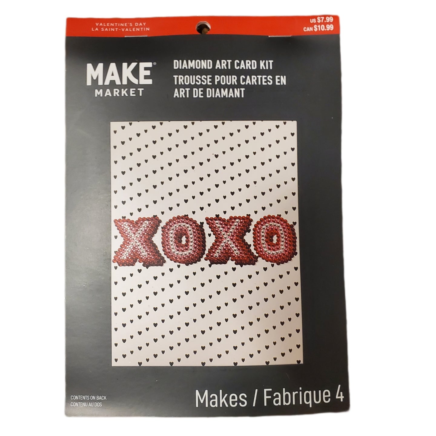 VALENTINE'S DAY MAKE MARKET DIAMOND ART CARD KIT MAKES 4