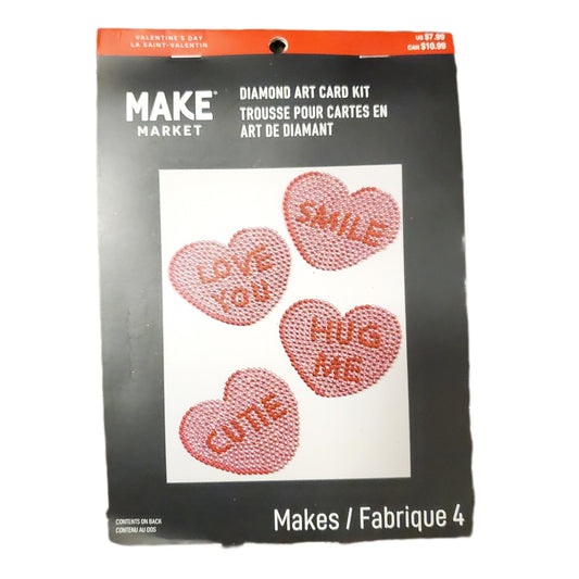 VALENTINE'S DAY MAKE MARKET DIAMOND ART CARD KIT MAKES 4