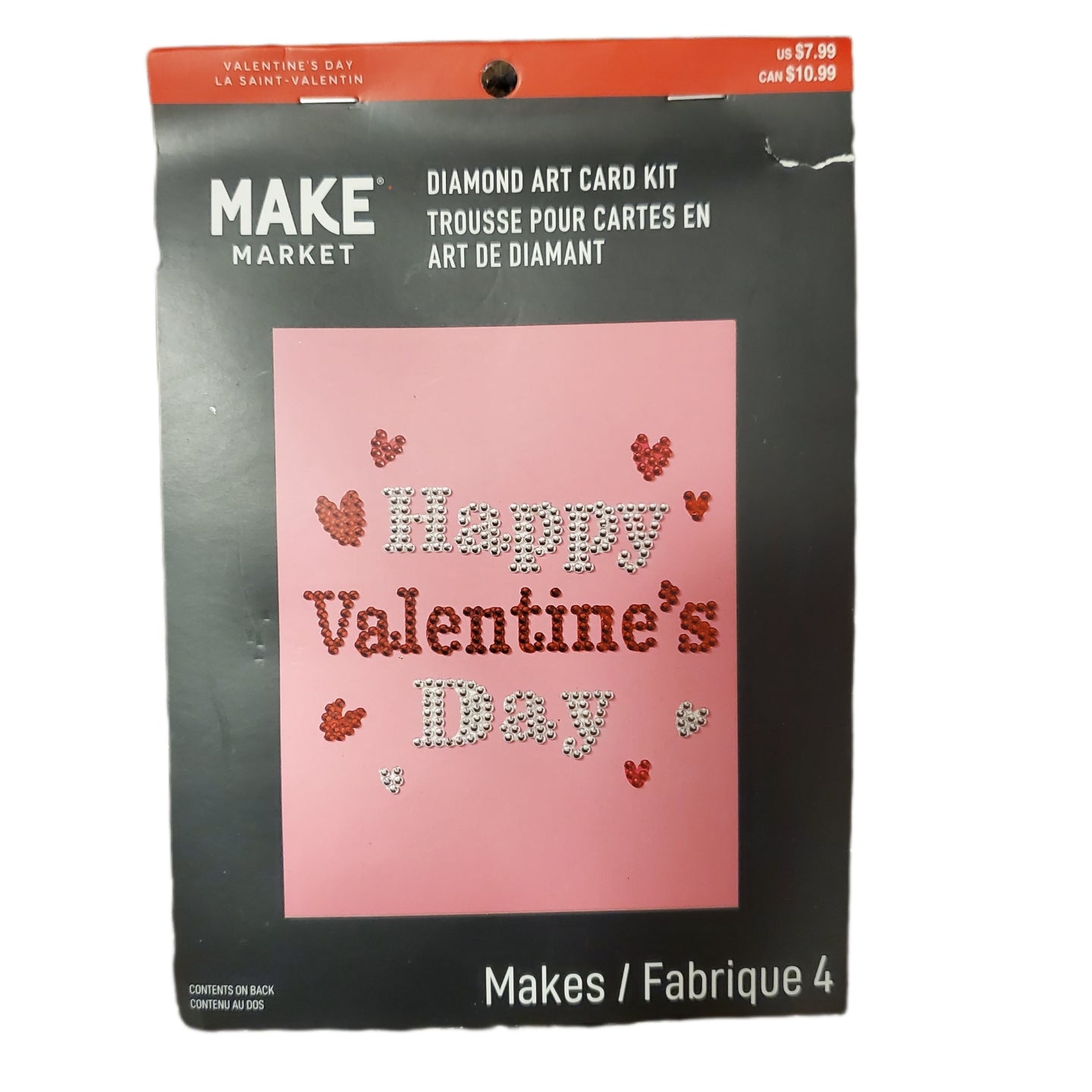 VALENTINE'S DAY MAKE MARKET DIAMOND ART CARD KIT MAKES 4