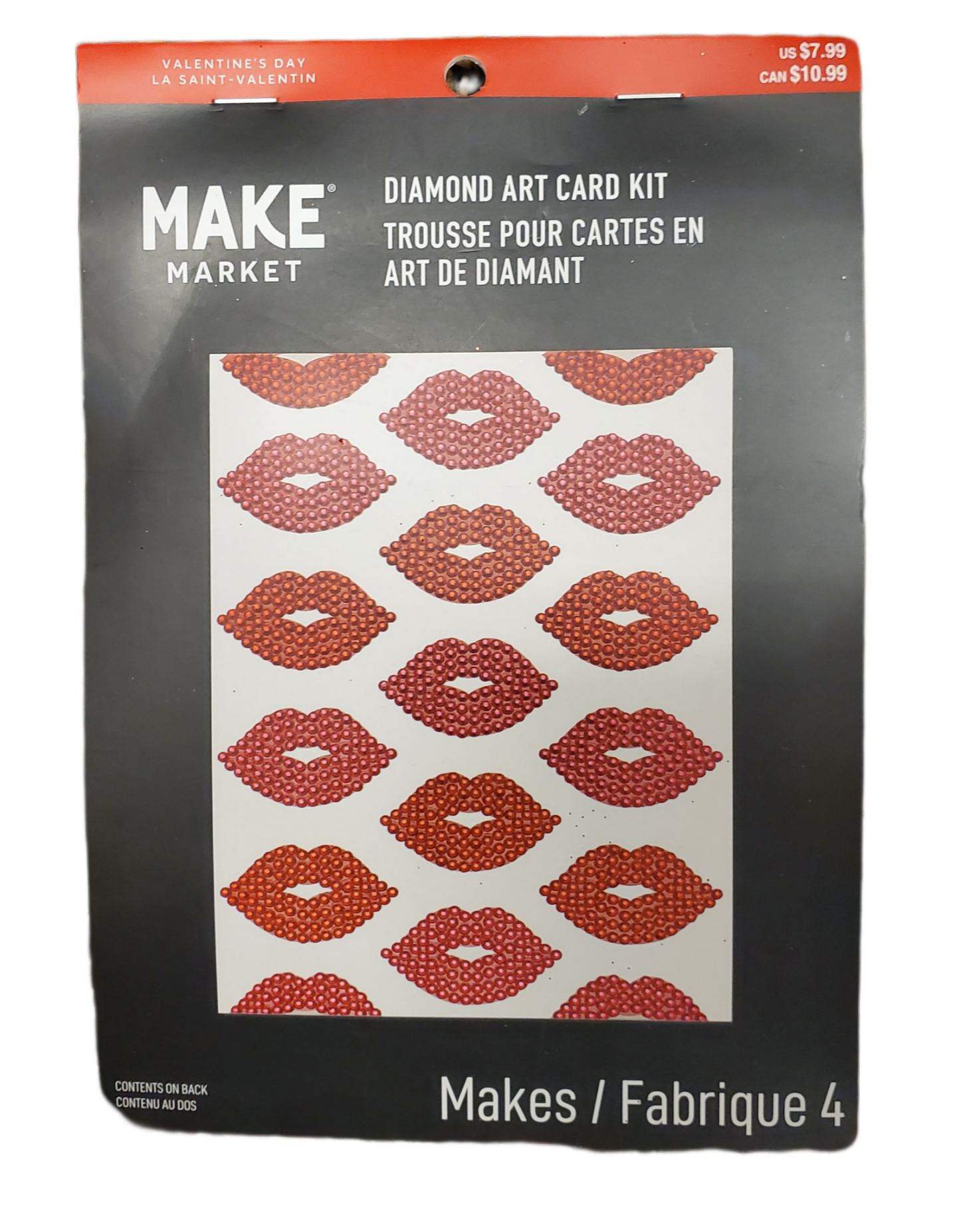 VALENTINE'S DAY MAKE MARKET DIAMOND ART CARD KIT MAKES 4