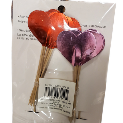 VALENTINE'S DAY CUPCAKE TOPPERS 12-PC