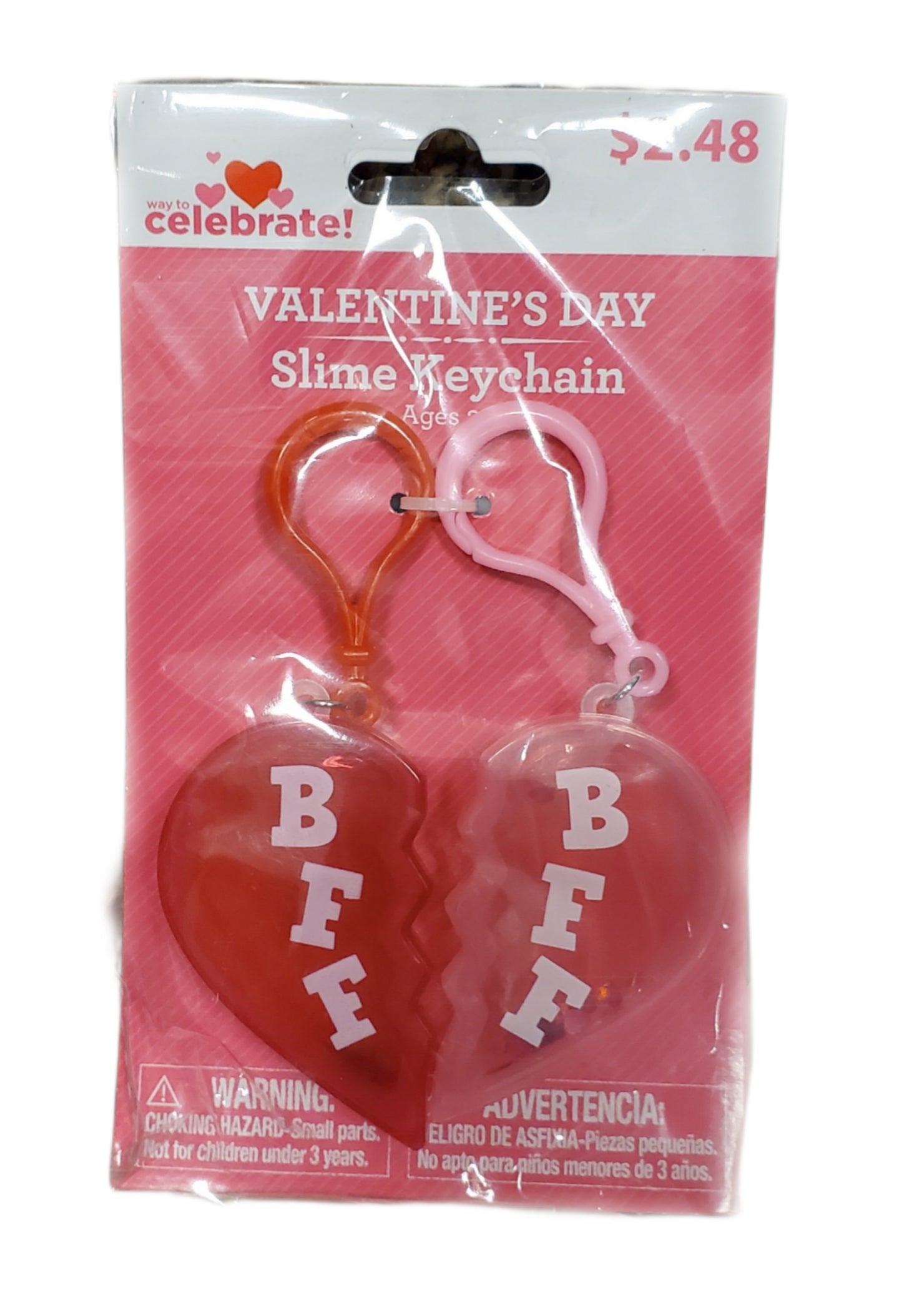 VALENTINE'S DAY SLIME KEYCHAIN BFF