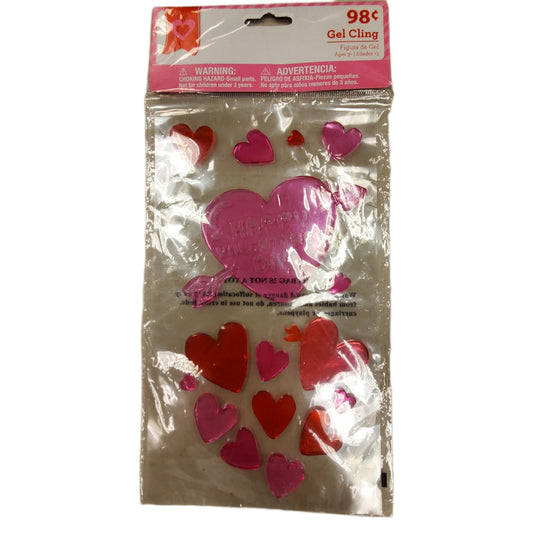 VALENTINE'S DAY WINDOW CLINGS GEL 16-PC