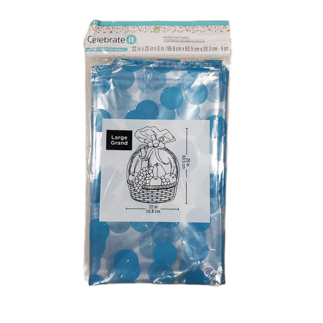 Large Easter Basket Gift Bags - 6pc Set