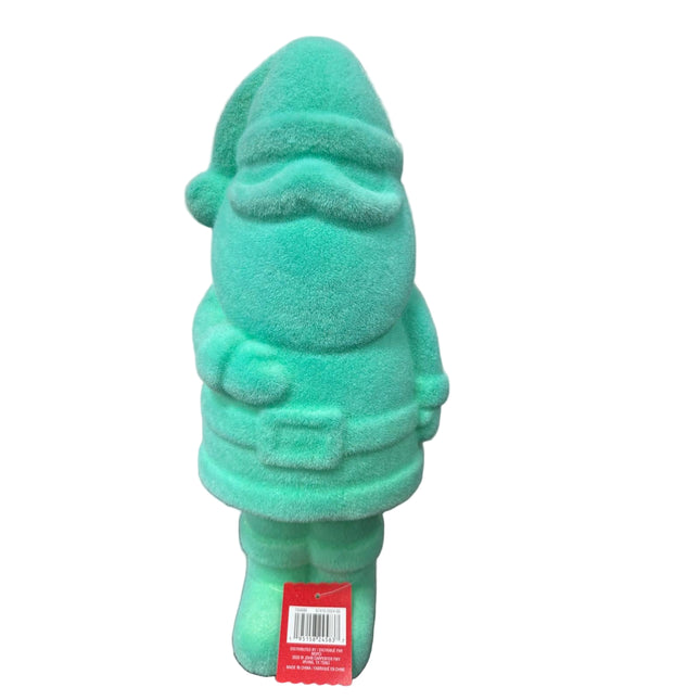 Flocked santa and nutcracker 15in