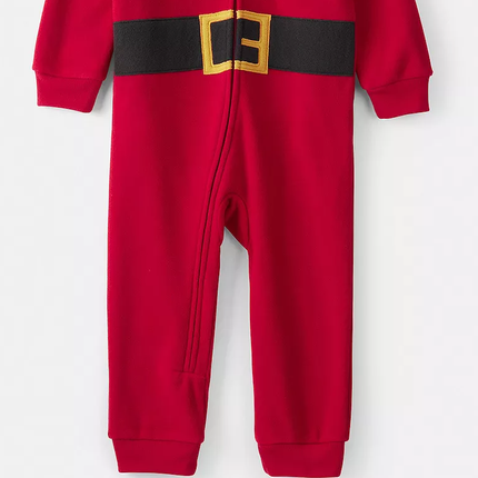 Toddler Carter's Santa Hooded Loose Fit Long-Sleeve One-Piece Pajamas
