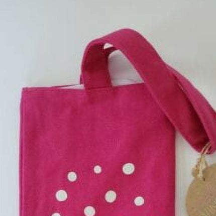 Pink Wine Bottle Tote Bag | “Joy” Gift Carrier