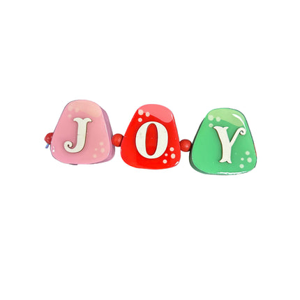 Festive “JOY” Wooden Block Tabletop Décor
