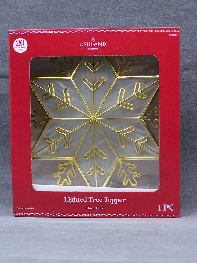 Ashland Gold & Translucent Snowflake 20 warm white lighted