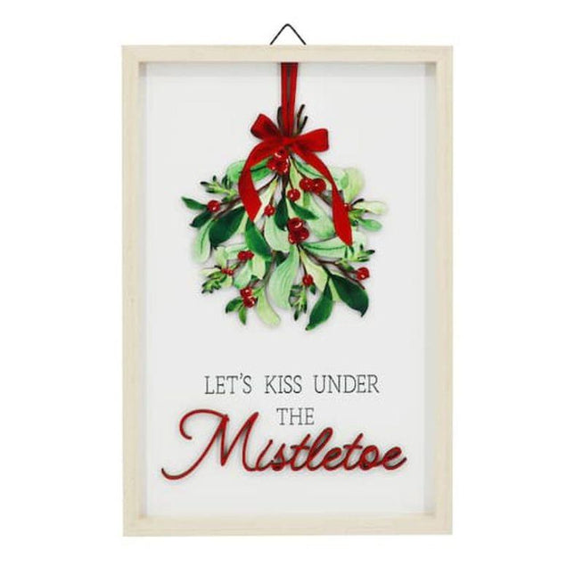 Ashland Kiss Under The Mistletoe framed wall Decor