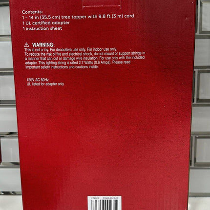 Christmas Tree Lighted Star Topper 9in