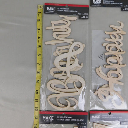 Make Market Christmas DIY Wood Sentiment Paintable craft 13in