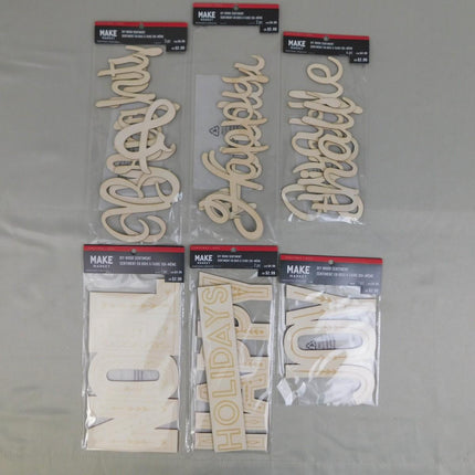 Make Market Christmas DIY Wood Sentiment Paintable craft 13in