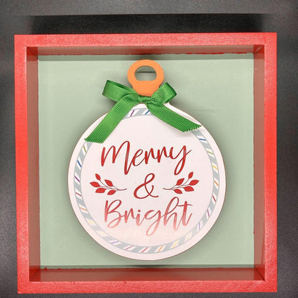Ashland Home Christmas Tabletop Sign Decor "Merry & Bright" 7in