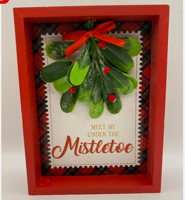 8 * 6 Ashland Meet Under The Mistletoe Christmas wood Decor