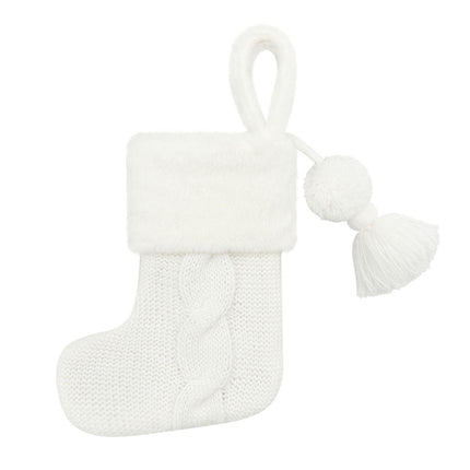 St. Nicholas Square® Faux-Fur Knit Mini Christmas Stocking 7in