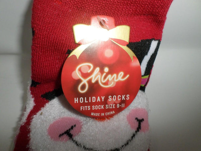 Shine Holiday Socks Multicolor Snowman Sock Size 9-11