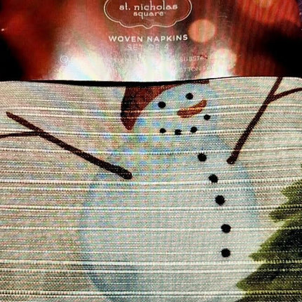 St.Nicholas Square snowman print table runner 13*36in