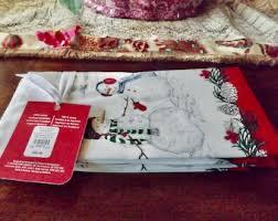 St.Nicholas Square snowman print table runner 13*36in