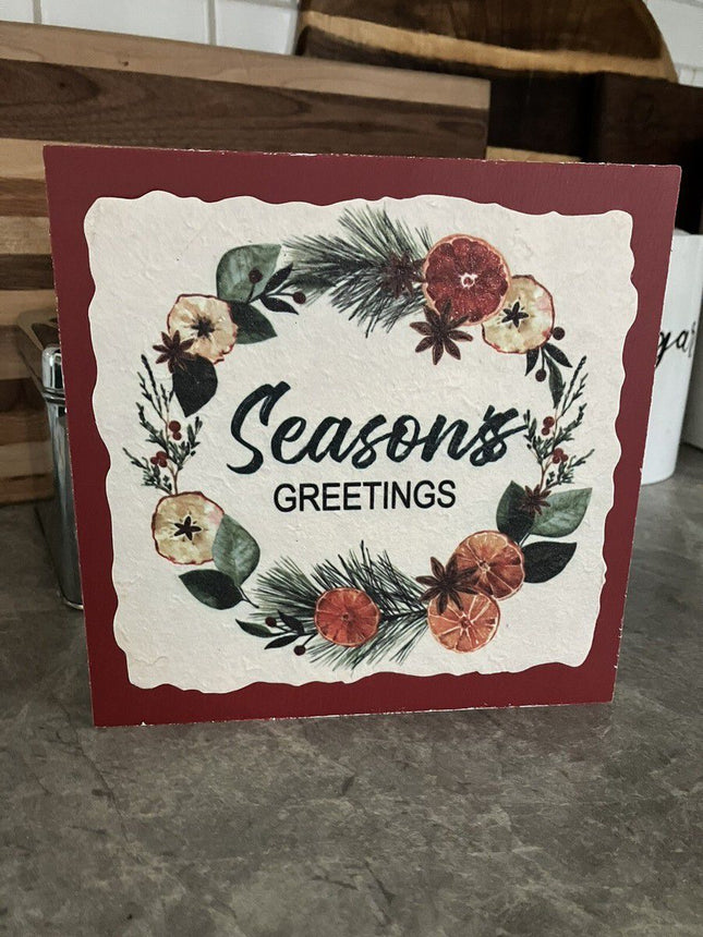 Ashland Christmas Sign Wooden Holiday Spice Orange Wall Or Tabletop Decor 7in