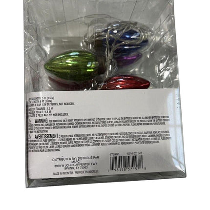 5Ft Ashland LED Crafting lights metalic battery operated Xmas Decor