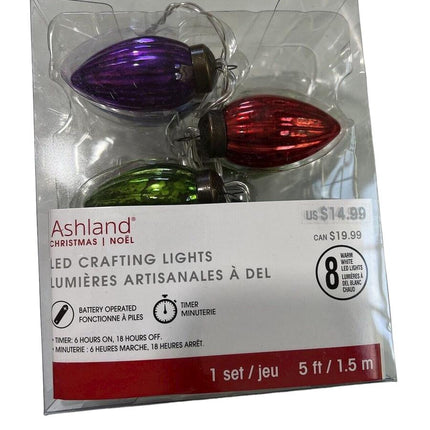 5Ft Ashland LED Crafting lights metalic battery operated Xmas Decor