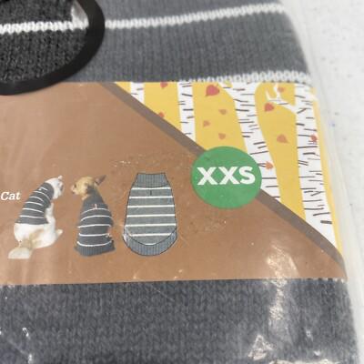 Vibrant Life Dog Knit Sweater Grey White Stripe