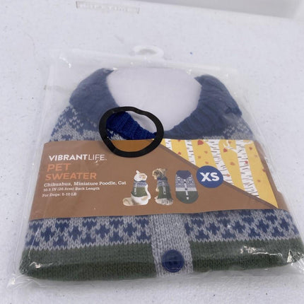 Vibrant Life green, blue, grey Design Sweater for Pets