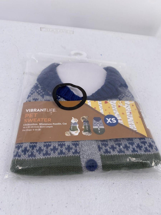 Vibrant Life green, blue, grey Design Sweater for Pets