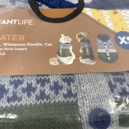 Vibrant Life green, blue, grey Design Sweater for Pets