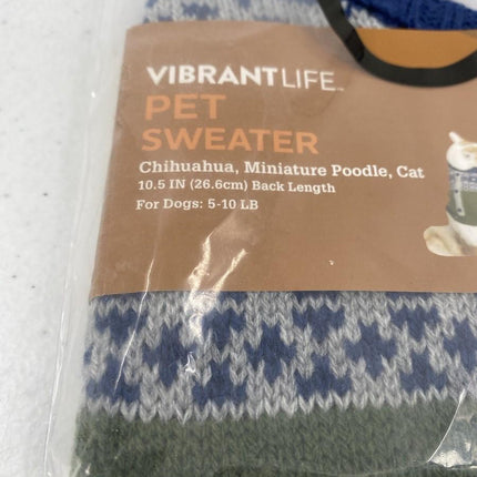 Vibrant Life green, blue, grey Design Sweater for Pets