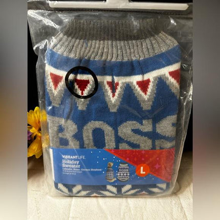 Vibrant Life Holiday Boss Sweater for Pets