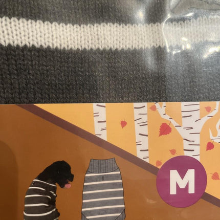 Vibrant Life Grey and White Stripes for Sweater Pets