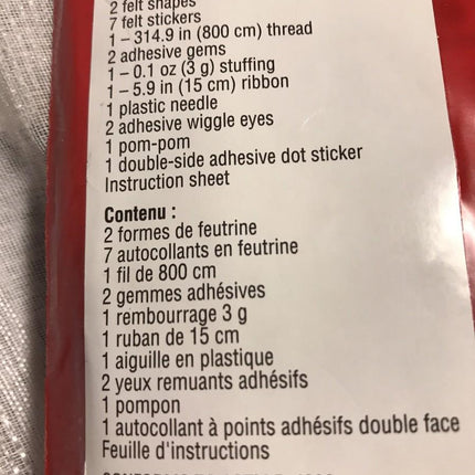 Creatology  snow bear Sewing Ornament kit