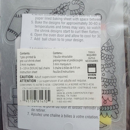 Creatology Christmas Shrink Art Craft Kit