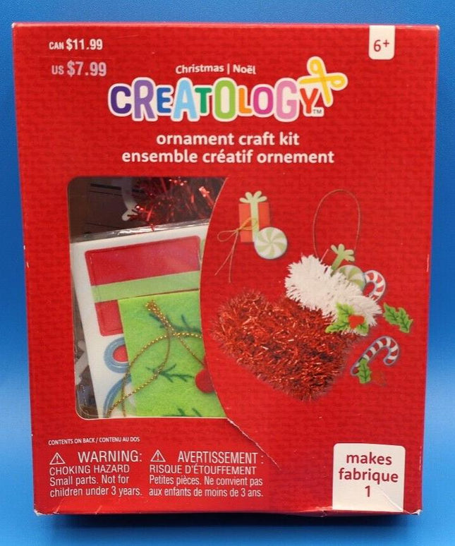 Creatology Christmas Ornament craft kit stocking Ornament