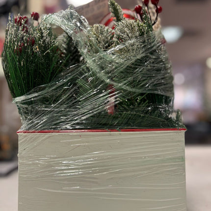 Ashland Floral Painted Tin Container 8.25"x5.5"