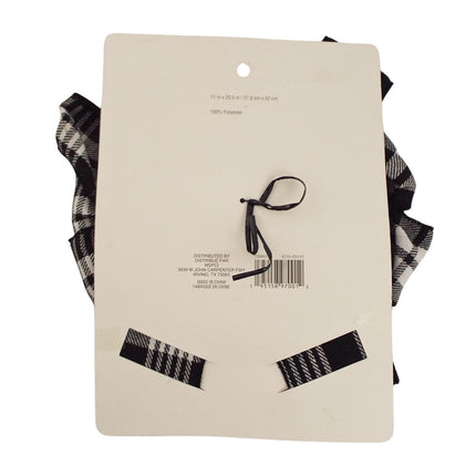 Celebrate it Black and white Plaid Decorative Wired christmas/holiday Bow