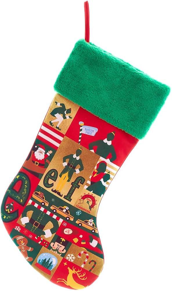 Elf Holiday Christmas Stocking 19 inches