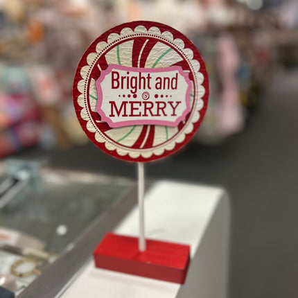 Bright and Merry Tabletop Decor 9*4 inches