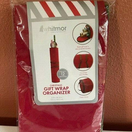 Red Gift Wrap Storage Bag – Holds 30in Rolls