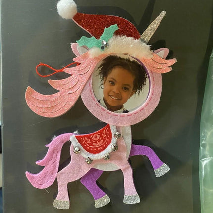 Studio Decor Felt Photo Ornament 8in – Unicorn Character